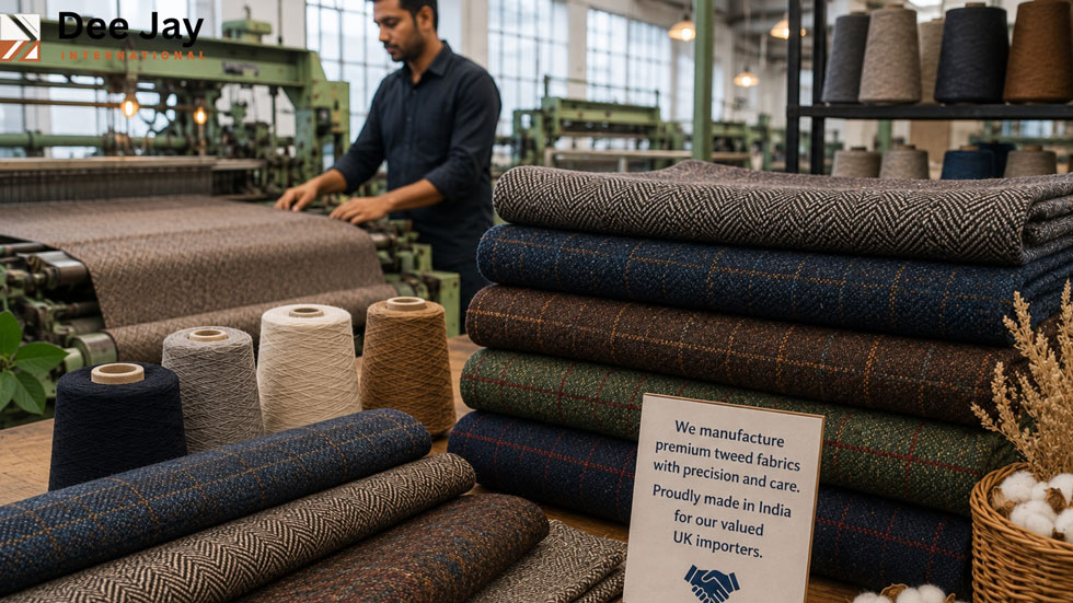Premium Tweed Fabric Supplier in India for UK Importers